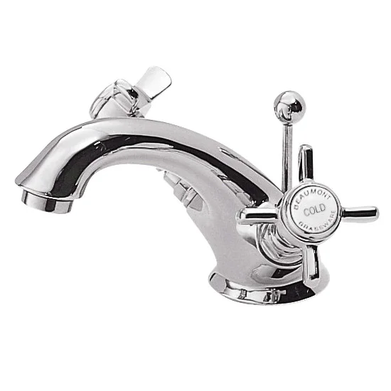 Luxury Beaumont Mono Basin Mixer w/ pop up waste - Chrome