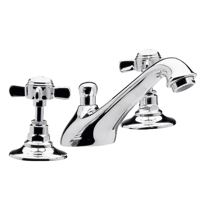 Traditional 3 Tap Hole Basin Mixer - Chrome