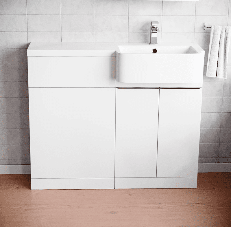 1000 RH White Freestanding Resin Basin
