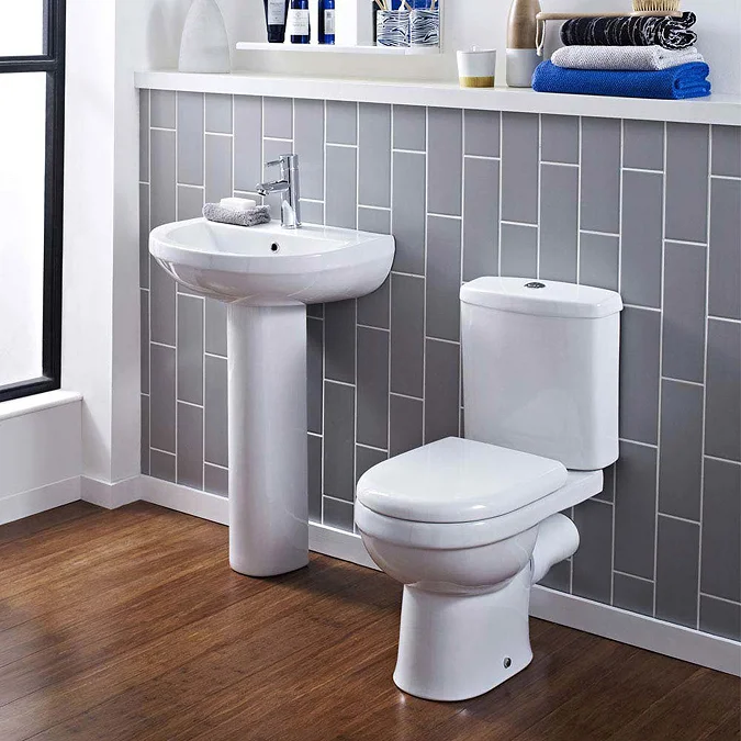 Nuie Ivo Ceramic 4 Piece Bathroom Suite 1 Tap Hole