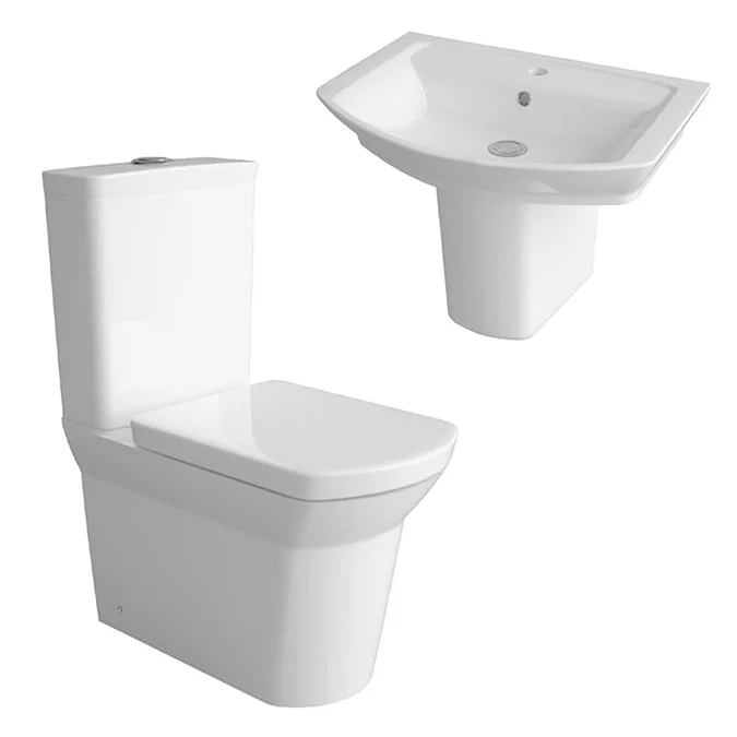 Clara 4-Piece Modern Cloakroom Suite 550mm Basin