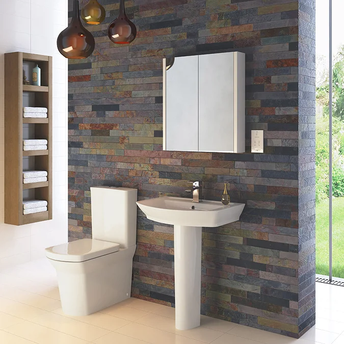 Clara 4-Piece Modern Bathroom Suite 550mm Basin