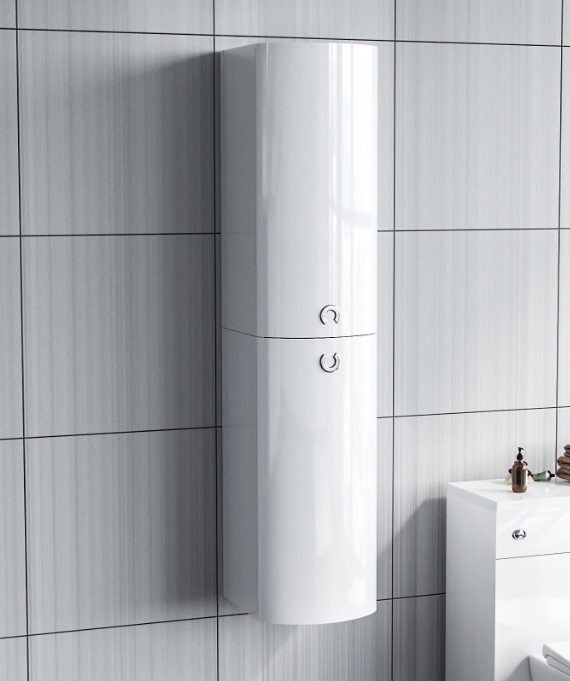 Tallboy RH White Cabinet Storage 1400mm