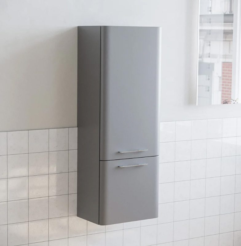 1000mm Flat Pack Wall Hung Storage Cabinet Matt Grey