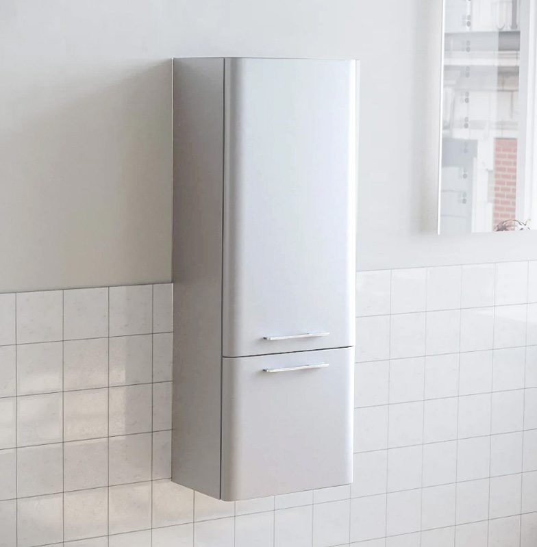 1000mm Flat Pack Wall Hung Storage Cabinet White