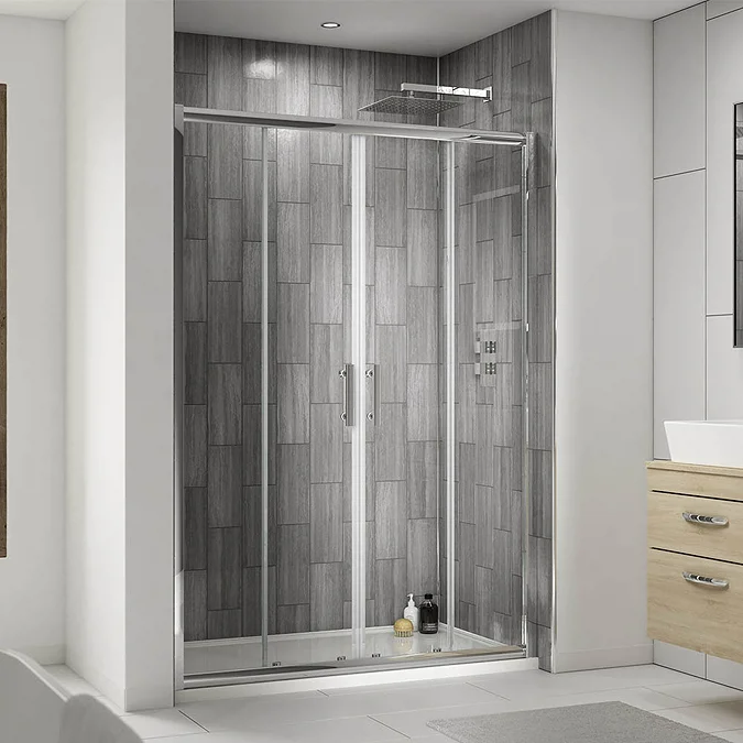 Double Sliding Shower Door - Various Sizes 1500mm