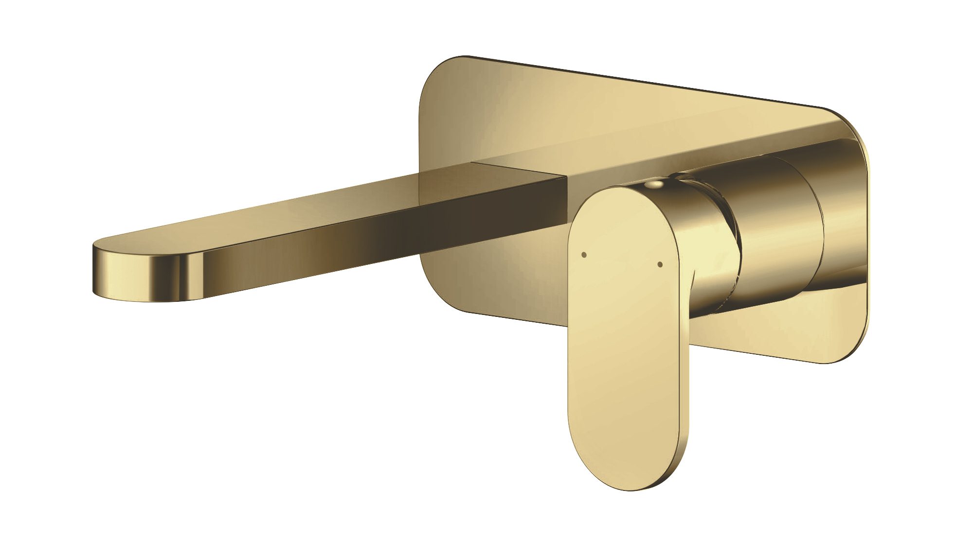 Binsey Wall Mounted 2 Tap Hole Basin Mixer With Plate