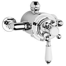 Traditional Dual Exposed Thermostatic Shower Valve - Chrome