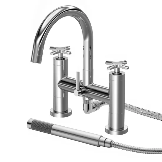 Aztec Deck Mount Bath Shower Mixer with Kit