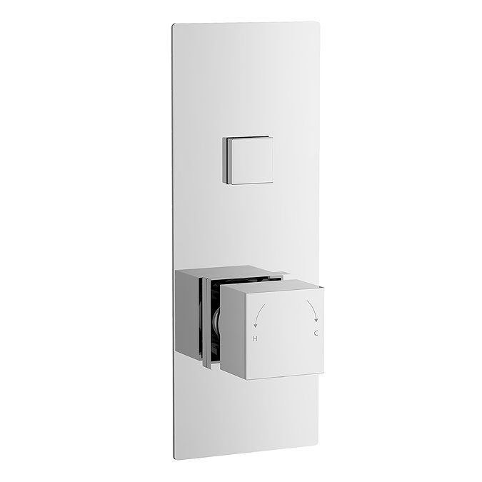 Square Push Button Shower Valve - One Outlet