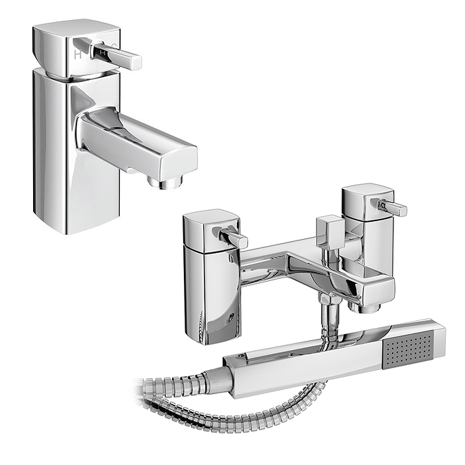 Basin and Bath Shower Mixer Taps - Chrome