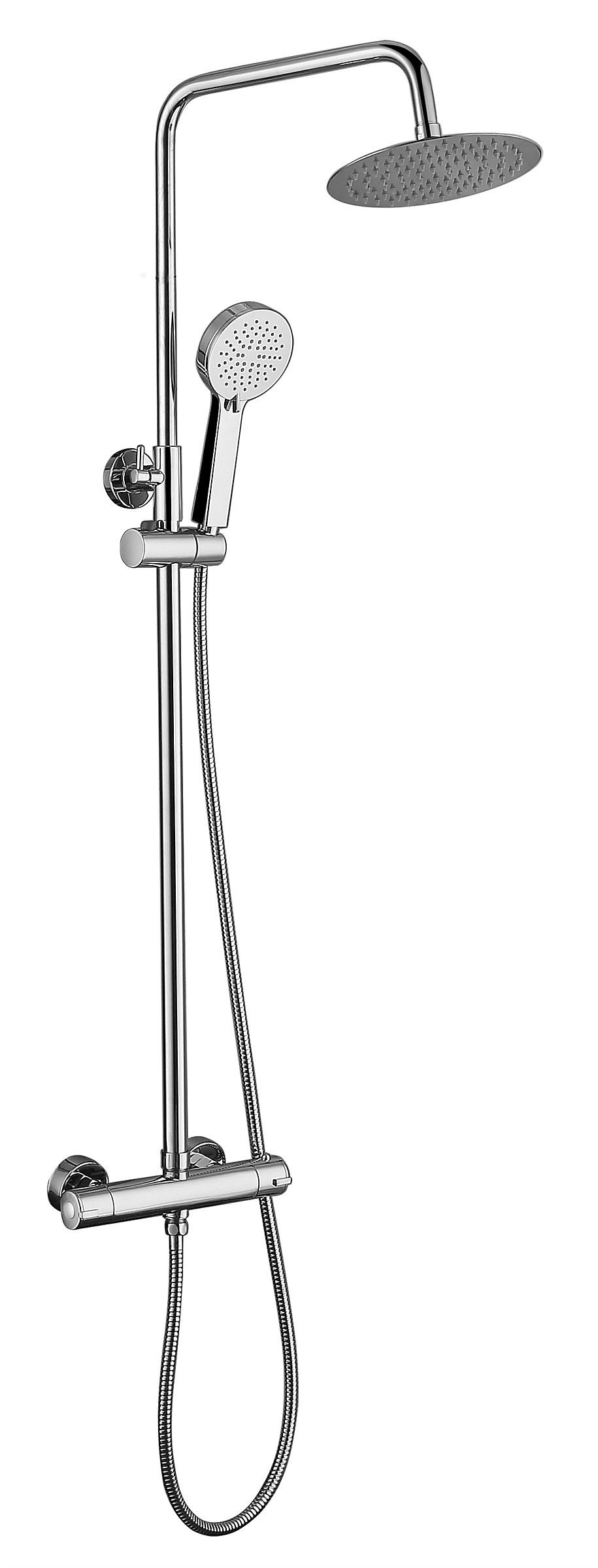 Round Rigid Riser Shower