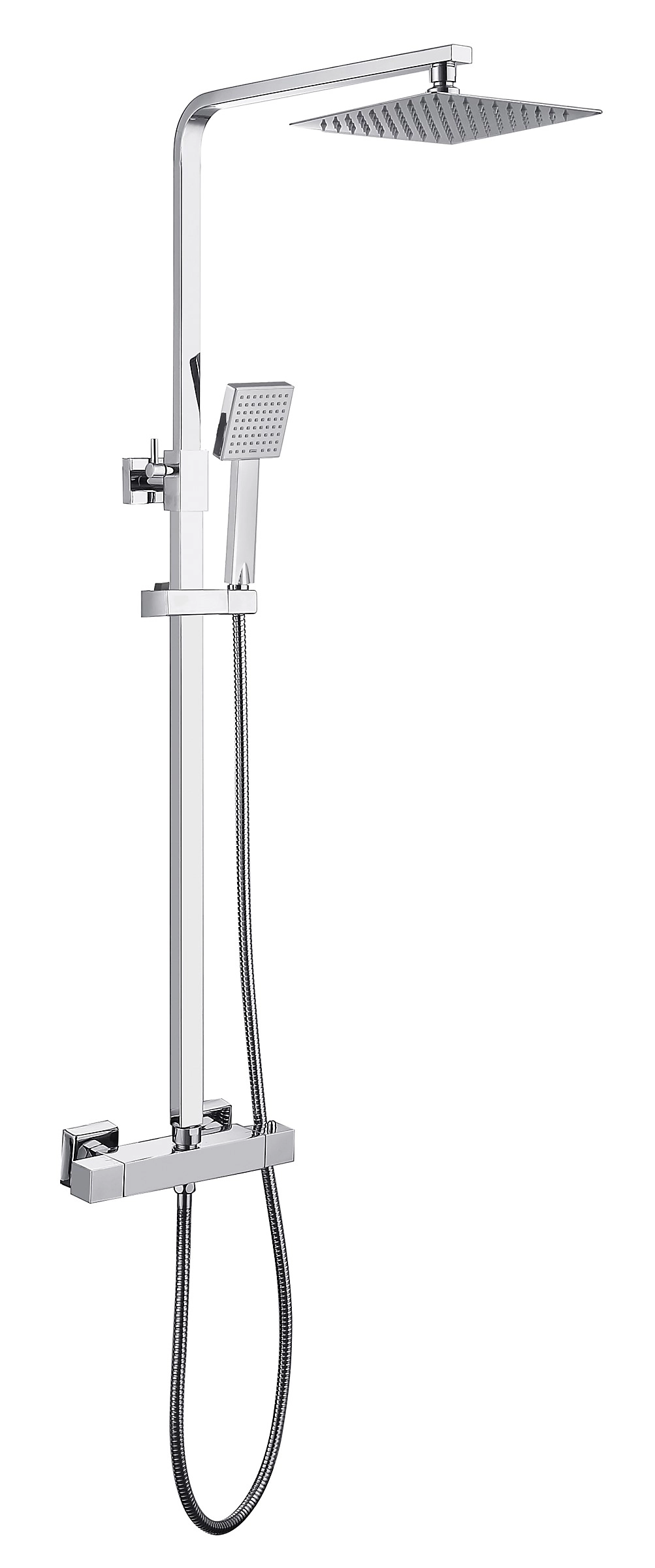 Square Rigid Riser Shower