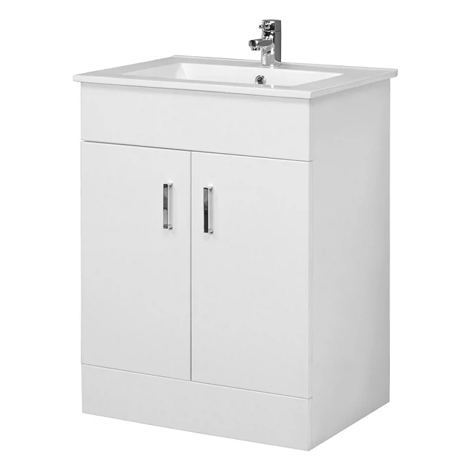 Cardinal Minimalist Gloss White Vanity Unit W600 x D400mm