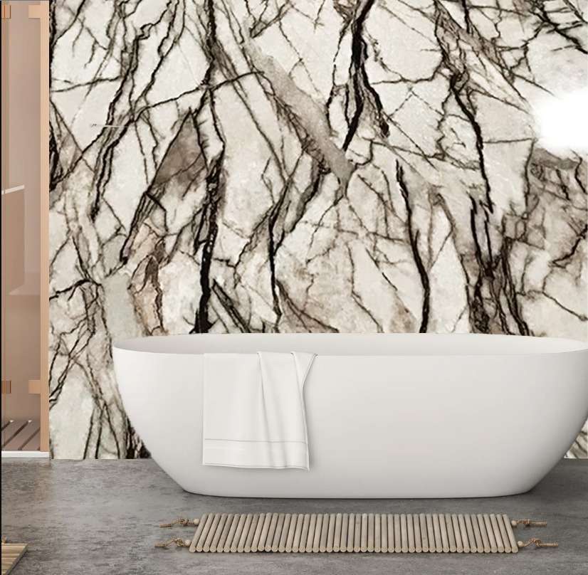 Stone Marble 1000mm x 2400mm x 10mm Thick Shower Wall Panels 1m Wide Wet Wall Panels