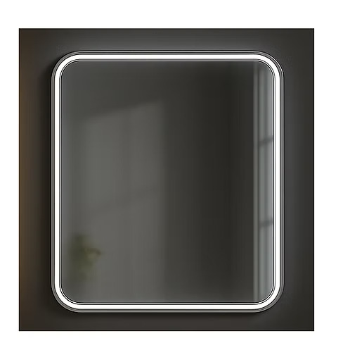 LED Mirror (Matt Black Frame) (500mm x 700mm) (With Demister & Hand Sensor)