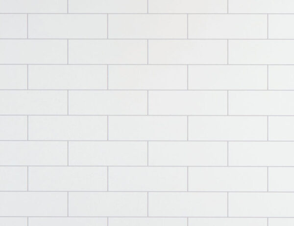 Grout Line White London Tile 1m x 2400mm x 10mm Shower Wall Panels